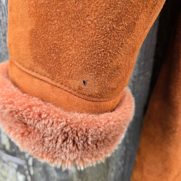 Vintage Turkis Tukku Penny Lane Shearling Sheepskin Coat Womens L Full Length - Picture 8 of 14